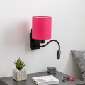 Brilagi - LED Fleksibilna zidna lampa NUBILA 1xE27/25W/230V + LED/3W crno/roze