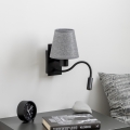 Brilagi - LED Fleksibilna zidna lampa NUBILA 1xE27/25W/230V + LED/3W crno/sivo
