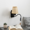 Brilagi - LED Fleksibilna zidna lampa NUBILA 1xE27/25W/230V + LED/3W crno/svetlobraon