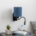 Brilagi - LED Fleksibilna zidna lampa NUBILA 1xE27/25W/230V + LED/3W crno/tamno plavi