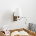 Brilagi - LED Fleksibilna zidna lampa NUBILA 1xE27/25W/230V + LED/3W mat krom/bela