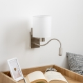 Brilagi - LED Fleksibilna zidna lampa NUBILA 1xE27/25W/230V + LED/3W mat krom/bela