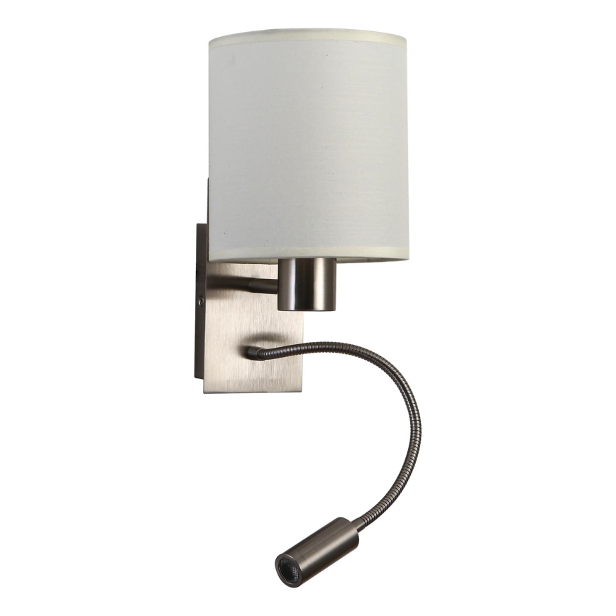 Brilagi - LED Fleksibilna zidna lampa NUBILA 1xE27/25W/230V + LED/3W mat krom/kremasta