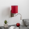Brilagi - LED Fleksibilna zidna lampa NUBILA 1xE27/25W/230V + LED/3W mat krom/pompejska crveno