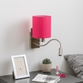 Brilagi - LED Fleksibilna zidna lampa NUBILA 1xE27/25W/230V + LED/3W mat krom/roze