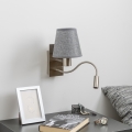 Brilagi - LED Fleksibilna zidna lampa NUBILA 1xE27/25W/230V + LED/3W mat krom/sivo