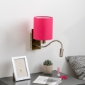 Brilagi - LED Fleksibilna zidna lampa NUBILA 1xE27/25W/230V + LED/3W mesing/roze