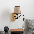 Brilagi - LED Fleksibilna zidna lampa NUBILA WOOD 1xE27/25W/230V + LED/3W hrast/braon