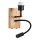 Brilagi - LED Fleksibilna zidna lampa NUBILA WOOD 1xE27/25W/230V + LED/3W hrast/crno