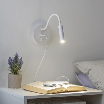 Brilagi - LED Fleksibilna zidna lampa sa USB portom MAYA LED/3W/230V 4000K bela