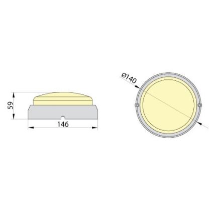 Brilagi - LED Industrijska plafonjera SIMA LED/12W/230V IP65 bela