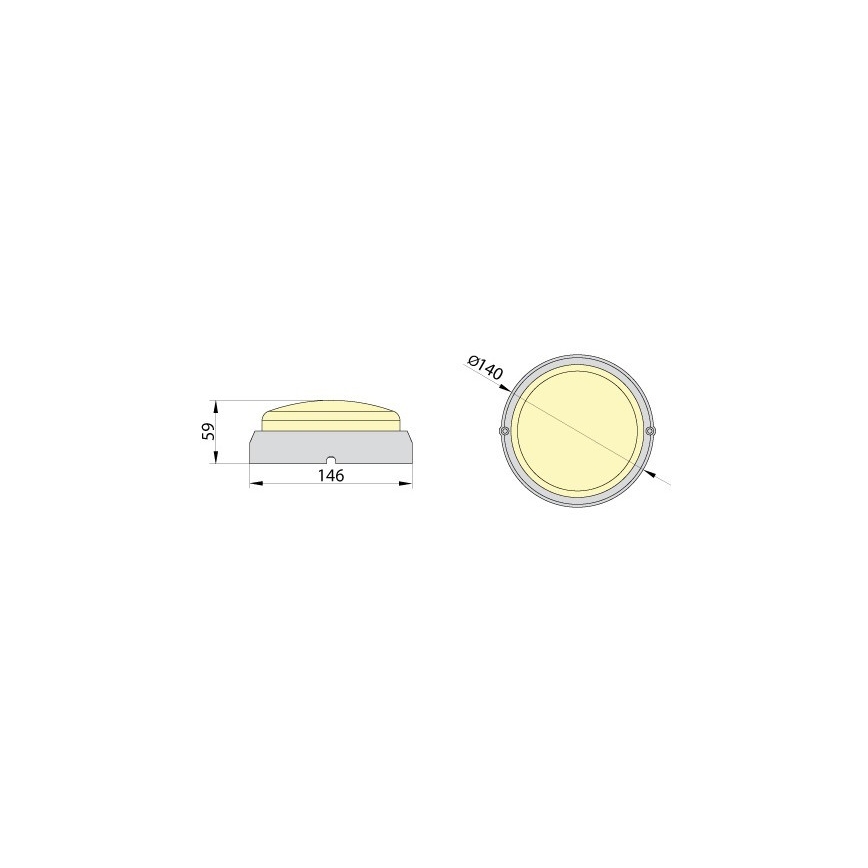 Brilagi - LED Industrijska plafonjera SIMA LED/12W/230V IP65 bela