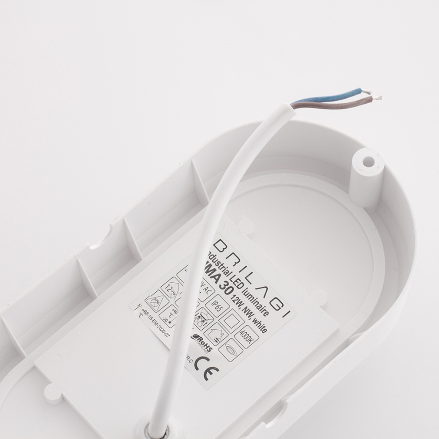 Brilagi - LED Industrijska plafonjera SIMA LED/12W/230V IP65 bela
