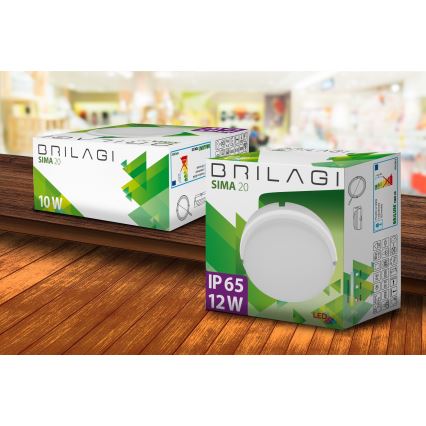 Brilagi - LED Industrijska plafonjera SIMA LED/12W/230V IP65 crno