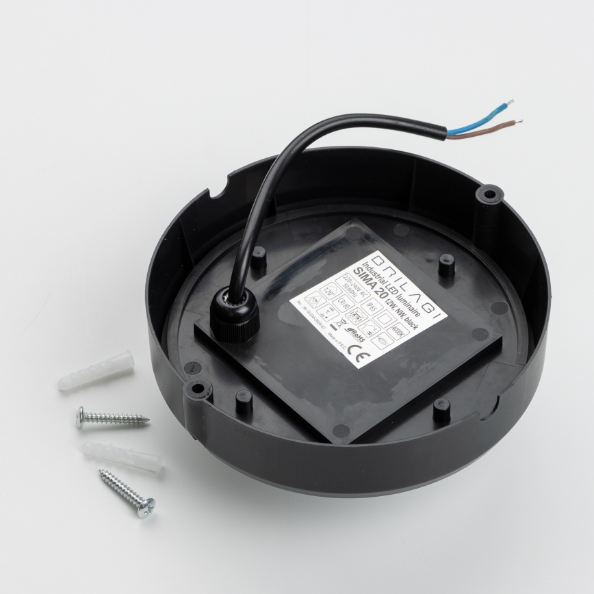 Brilagi - LED Industrijska plafonjera SIMA LED/12W/230V IP65 crno