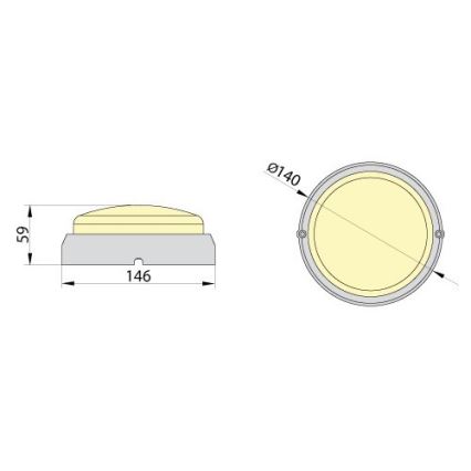 Brilagi - LED Industrijska plafonjera SIMA LED/12W/230V IP65 crno