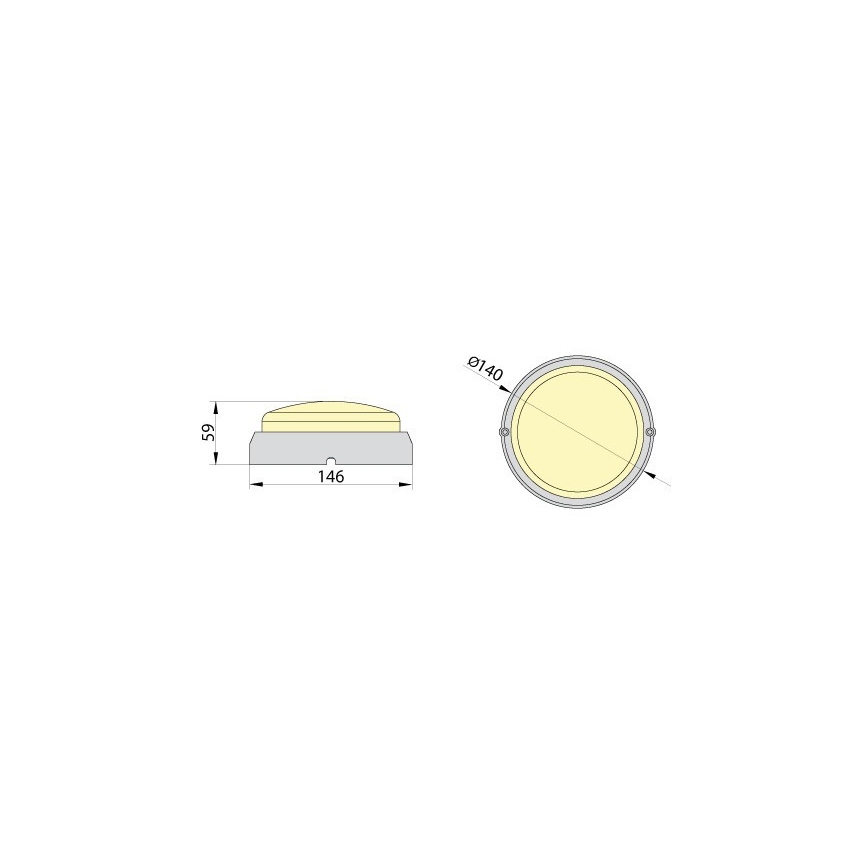 Brilagi - LED Industrijska plafonjera SIMA LED/12W/230V IP65 crno