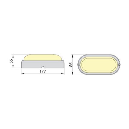 Brilagi - LED Industrijska plafonjera SIMA LED/12W/230V IP65 crno