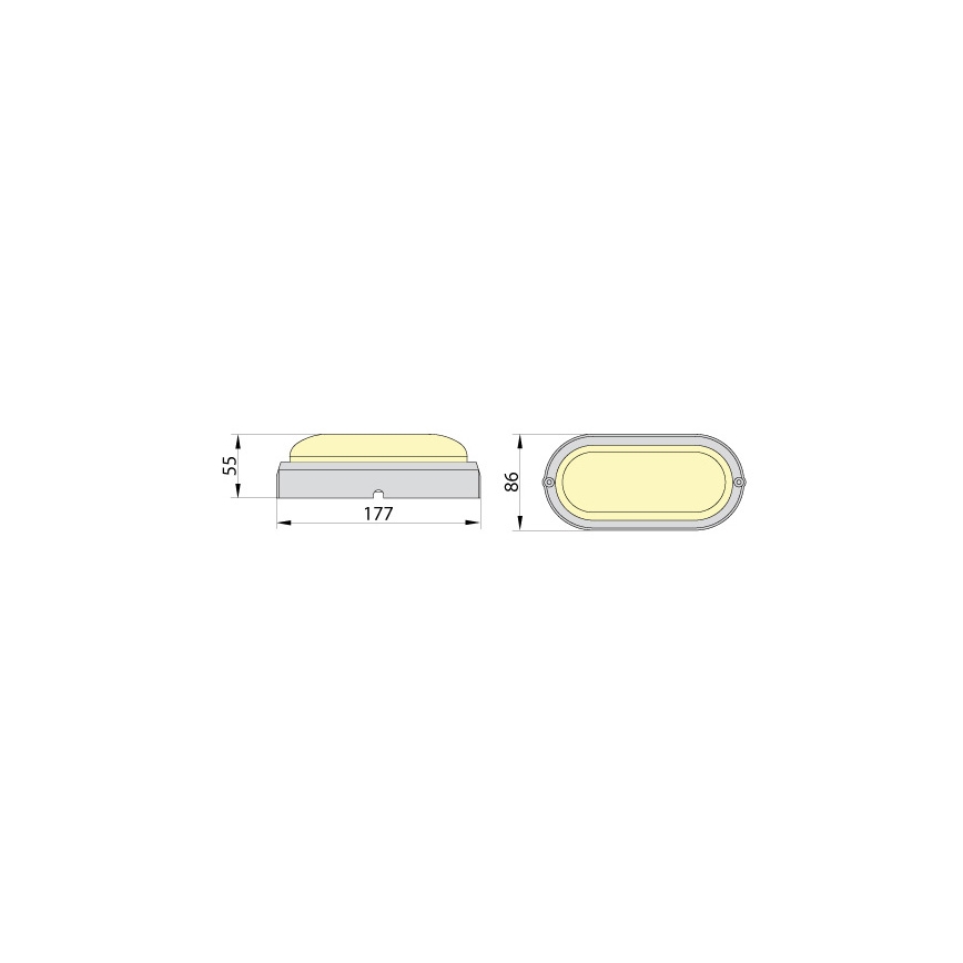 Brilagi - LED Industrijska plafonjera SIMA LED/12W/230V IP65 crno