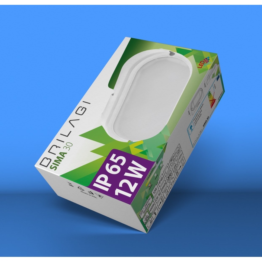 Brilagi - LED Industrijska plafonjera SIMA LED/12W/230V IP65 crno