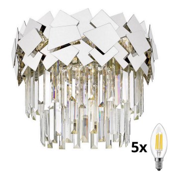 Brilagi - LED Kristalna plafonjera MIRAGE 5xE14/40W/230V