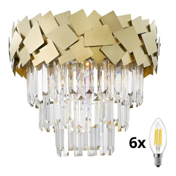 Brilagi - LED Kristalna plafonjera MIRAGE 6xE14/40W/230V