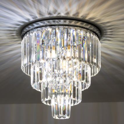 Brilagi - LED Kristalna plafonjera MOZART 5xE14/40W/230V sjajni krom