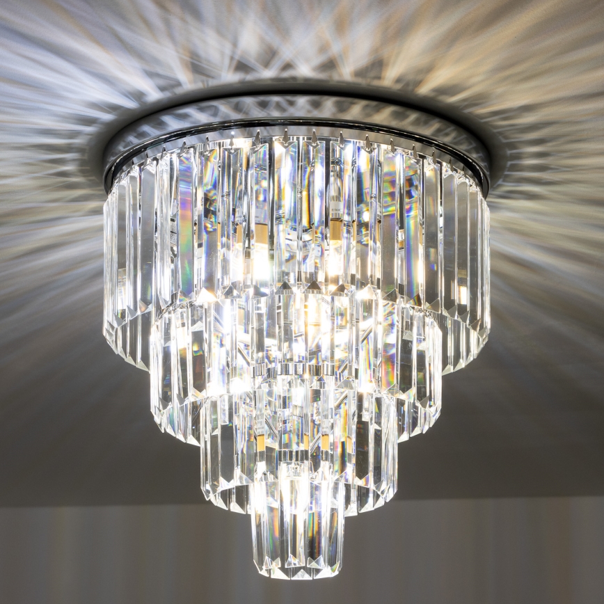Brilagi - LED Kristalna plafonjera MOZART 5xE14/40W/230V sjajni krom