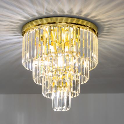 Brilagi - LED Kristalna plafonjera MOZART 5xE14/40W/230V zlatna