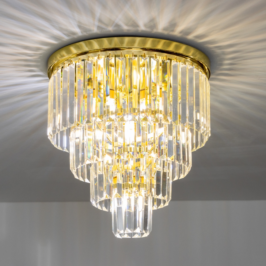 Brilagi - LED Kristalna plafonjera MOZART 5xE14/40W/230V zlatna