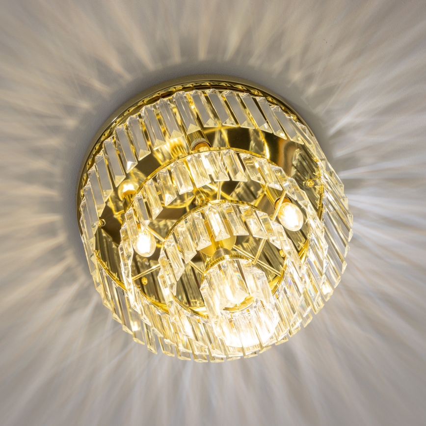 Brilagi - LED Kristalna plafonjera MOZART 5xE14/40W/230V zlatna