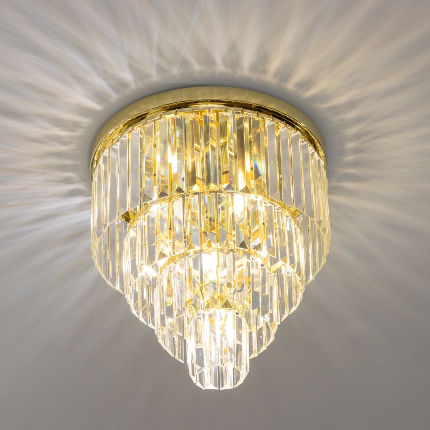 Brilagi - LED Kristalna plafonjera MOZART 5xE14/40W/230V zlatna
