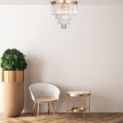 Brilagi - LED Kristalna plafonjera MOZART 5xE14/40W/230V zlatna