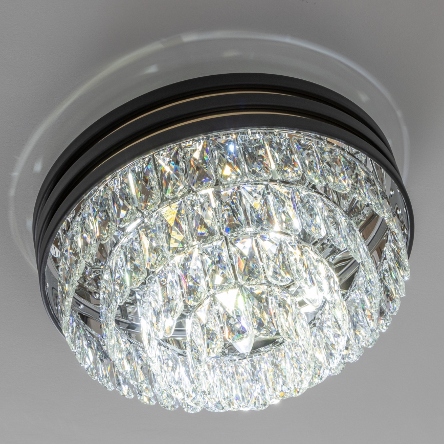 Brilagi - LED Kristalna plafonjera VELURE 5xE14/40W/230V crno