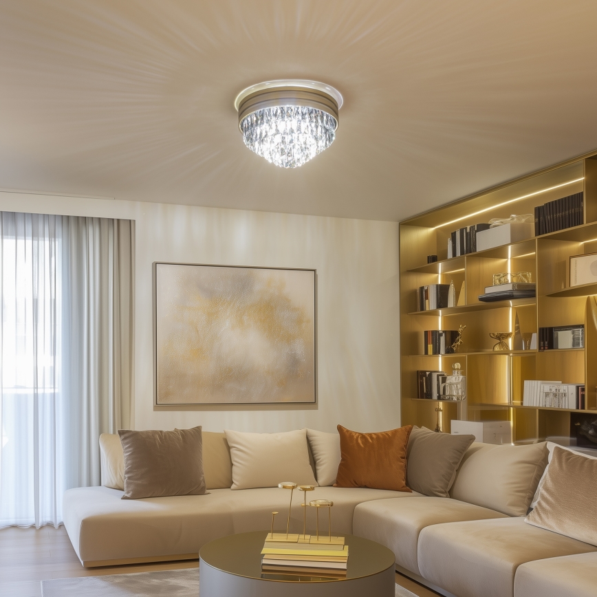 Brilagi - LED Kristalna plafonjera VELURE 5xE14/40W/230V zlatna