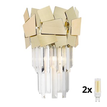Brilagi - LED Kristalna zidna lampa MIRAGE 2xG9/42W/230V