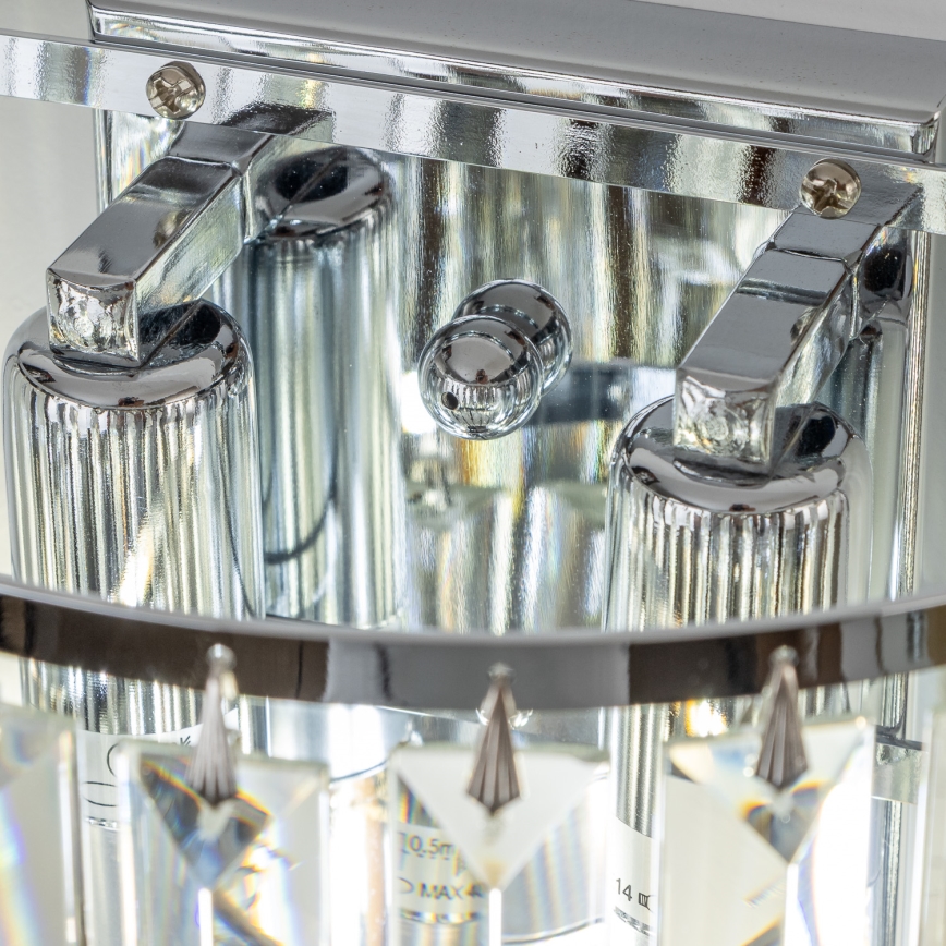 Brilagi - LED Kristalna zidna lampa MOZART 2xE14/40W/230V sjajni krom