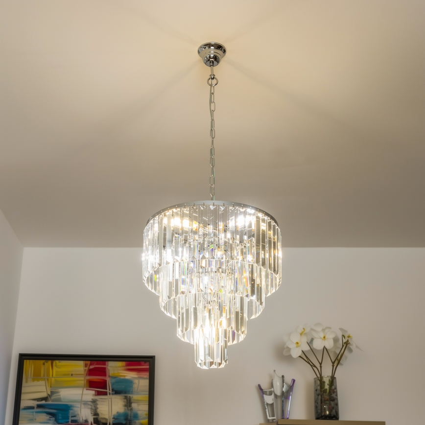 Brilagi - LED kristalni luster na lancu MOZART 5xE14/40W/230V sjajni hrom