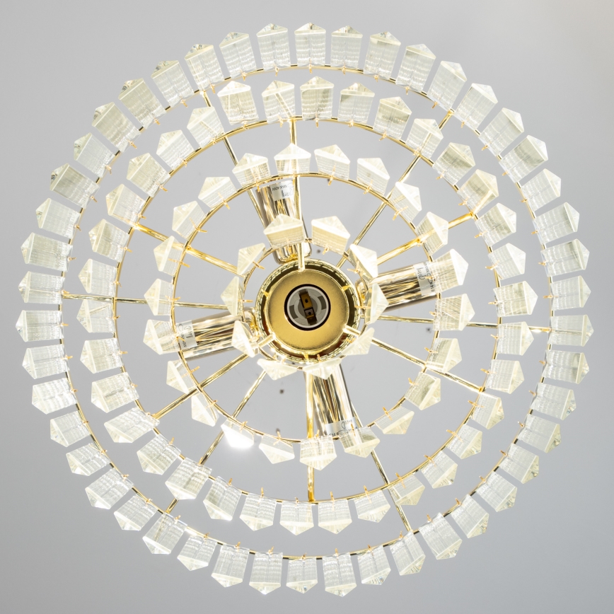 Brilagi - LED Kristalni luster na lancu MOZART 5xE14/40W/230V zlatna
