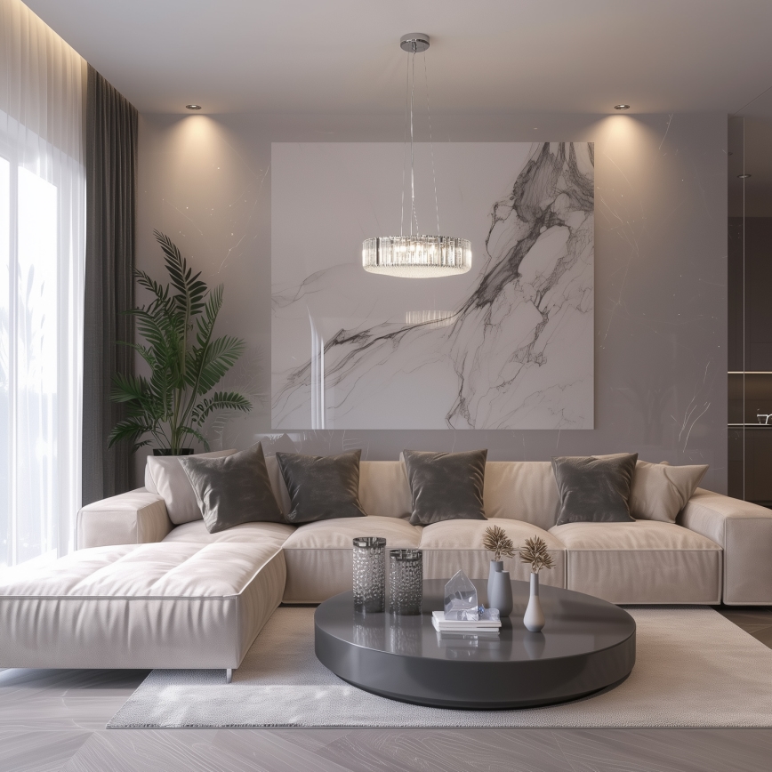 Brilagi - LED Kristalni luster na sajli GLAMOUR 5xG9/42W/230V
