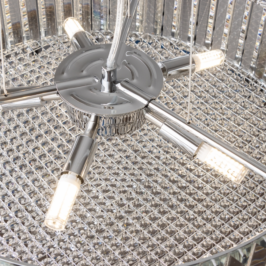 Brilagi - LED Kristalni luster na sajli GLAMOUR 5xG9/42W/230V