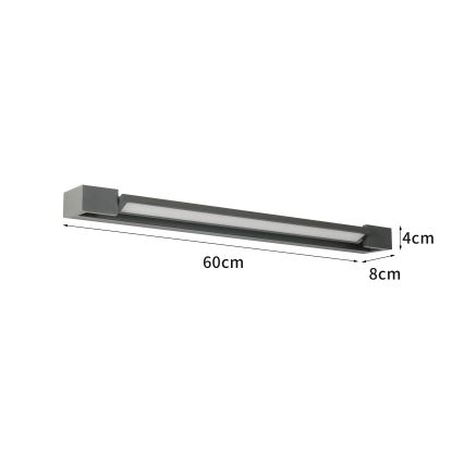 Brilagi - LED osvetljenje za kupatilsko ogledalo AQUA LINE LED/18W/230V 60 cm IP44 antracit