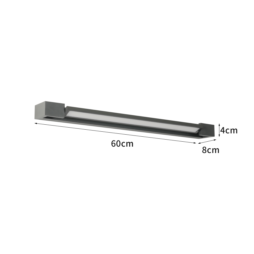 Brilagi - LED osvetljenje za kupatilsko ogledalo AQUA LINE LED/18W/230V 60 cm IP44 antracit