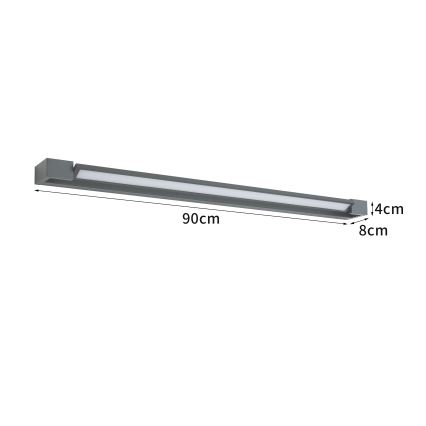 Brilagi - LED kupatilsko osvetljenje za ogledalo AQUA LINE LED/24W/230V 90 cm IP44 antracit