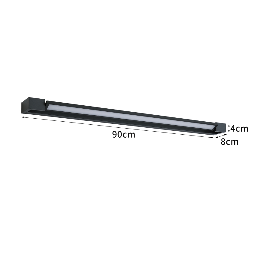 Brilagi - LED osvetljenje za kupatilsko ogledalo AQUA LINE LED/24W/230V 90 cm IP44 crna