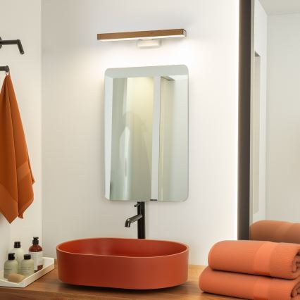 Brilagi - LED kupatilsko osvetljenje za ogledalo WOODY MIRROR LED/8W/230V 40 cm IP44 hrast trešnja/bela