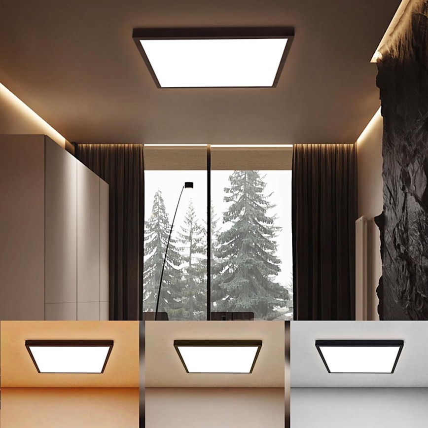 Brilagi - LED kupatilsko plafonsko svetlo FRAME LED/50W/230V 60x60 cm 3000/4000/6000K IP44 crna
