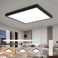 Brilagi - LED kupatilsko plafonsko svetlo (prigušiva) FRAME SMART LED/50W/230V 60x60 cm 3000-6000K IP44 crna + daljinski upravljač