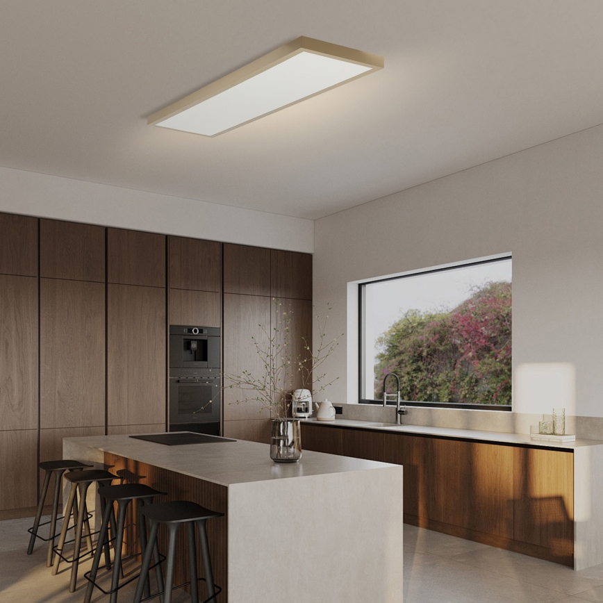 Brilagi - LED prigušiva plafonsko svetlo za kupatilo FRAME SMART LED/50W/230V 120x30 cm 3000-6000K IP44 bež + daljinski upravljač