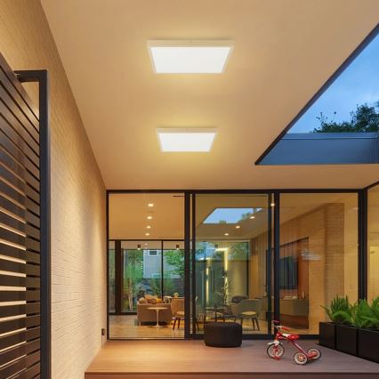 Brilagi - LED prigušiva plafonska svetiljka za kupatilo FRAME SMART LED/50W/230V 60x60 cm 3000-6000K IP44 bež + daljinski upravljač